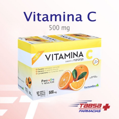 VITAMINA C MASTICABLE 1 GRAMO / BLISTER 10 UNIDADES